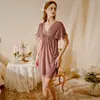 Camisola Sexy com Suspensor Pura Luxúria Lingerie Sexy Tentação de Cama Feminina Pijamas Sexy Roupas de Casa Vermelhas