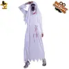 Disfraz de monja de terror para mujer adulta de Halloween mascarada cosplay Monja Sangrienta vestido blanco