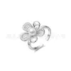 Série Ballet Anel de Flor Design de Nicho Feminino Luxo Acessível Índice com Pérola Artificial Anel Estilo Inteligente, Simples e Requintado