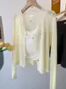 Nuevo Cárdigan de Punto de Seda Helada Estilo Coreano con Protección Solar para Mujer Verano 2026 Ropa Exterior Delgada Top Cubrebajos de Moda de Alta Gama