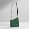 Trophy de mármol y cristal al por mayor de fábrica, grabado gratuito, conmemorativo del año de construcción de grupo para conferencias, de alta gama, personalización gratuita