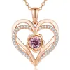 Colar Transfronteiriço Eterno em Prata Esterlina S925 Feminino Colar com Pingente de Pedra de Nascimento de Doze Anos Joias Personalizadas de Alta Qualidade Atacado