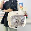 Bolso Cruzado Corea del Sur Ins Gran Capacidad Bolso para Estudiantes Clase Bolso de Dolor Transparente Estilo Japonés Bolso de Hombro para Niña Antiguo