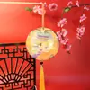 Nova Lanterna Impressa Frente e Verso Lanterna Portátil Antiga Luminosa Estilo Chinês Retrô Ano Novo Alta Transparência Redonda Lanterna de Palácio