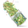 Amazon quente misturado lantejoulas verde rosa glitter unha beleza lantejoulas joias diamante esmalte cola glitter pó