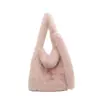 Yozzi 2026 principios de otoño nueva moda versátil casual simple lindo peludo bolso de hombro bolso de mano de gran capacidad