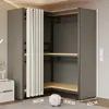 Arara de Roupas de Chão Guarda-Roupa Aberto para Quarto Prateleira de Metal Aço para Hall de Entrada Prateleira de Armazenamento de Roupas para Pendurar Montagem