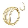 Argola de Nariz de Aço Inoxidável 316 Estilo Novo Europeu e Americano Argola de Cartilagem Dividida em Três Camadas Brinco Argola de Nariz Joia de Piercing Argola Fechada