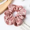 Elástico de Cabelo em Material de Yoga Estilo Coreano, Scrunchie Grande, Corda de Cabelo Elegante e da Moda, Elástico para Coque com Borda Grande Franzida
