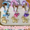 2026 Año del Caballo, Hazte Rico Rápidamente, Llavero con Colgante de Oro Puro, Celebración de Año Nuevo, Regalo de Inauguración de Tienda