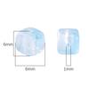 Cuentas Cuadradas Acrílicas Transparentes Bicolor de Alto Brillo de 6X6 mm Cuentas para Ensartar a Mano Cuentas Sueltas Accesorios de Joyería para Pulsera DIY