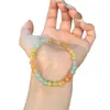 Suministros para Tienda Física Pulseras de Jade Dorado de Seda de Xinjiang de Tres Colores Degradados, Pulseras de Jade de Color Caramelo de Círculo Único, Aventurina