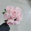 Simulación de flor de seda rosa de concubina imperial 7 de una sola pastoral decoración de boda sosteniendo flor Mesa de hogar Arte Floral de Mesa