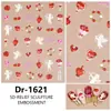 Redanco5D Estampado Ins Popular Pegatinas para Uñas Día de San Valentín Corazón de Melocotón de Cristal Pegatinas Estéreo para Uñas Dr1621