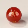 Contas Soltas de Ágata Vermelha Imitação Estampadas a Quente Gravadas com os Doze Signos do Zodíaco e Oito Santos Padroeiros Contas Redondas Buda de Natal Estampadas a Quente Joias DIY