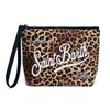 Moda Europeia e Americana Estampa de Leopardo Material de Mergulho Bolsa de Cosméticos Design de Nicho Bolsa para Batom e Cosméticos Bolsa de Higiene Pessoal Portátil para Viagem