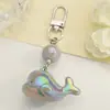 Llavero Popular con Colgante de Animal Iridiscente Patito Amarillo Conejo Oso Encanto Acrílica Llavero para Coche Mochila