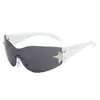 Nuevas Gafas de Sol de Una Sola Pieza Venta Caliente Transfronteriza Gafas de Una Pieza Envolventes shein Gafas de Sol Personalizadas de Estrella de Cinco Puntas Explosivas para Mujer