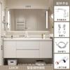 Combinación de Gabinete Inteligente para Baño Estilo Crema Lujo Ligero Moderno Simple Baño Cerámica Lavabo Integrado Lavabo Lavabo