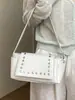 Bolso de Axila para Mujer, Nuevo Tendencia Verano 2026 Exquisito Versátil de Gama Alta para Viajar al Trabajo Bolso de Hombro con Remaches, Bolso Cuadrado Pequeño