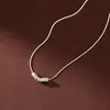 2026 Nuevo Collar Versátil de Cuentas de la Fortuna Fino para Mujer, Diseño de Nicho de Lujo Ligero, Cadena de Clavícula Simple y Elegante