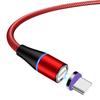 Cable de datos de atracción magnética de cabeza redonda 5A carga rápida carga flash línea de carga TIPO-C línea de atracción magnética