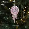 Nuevo Colgante de Plástico Rosa Pegajoso Rosa Pastel Dibujo Animado Colgante de Navidad Ins Estéreo Árbol de Navidad Decoración de Ventana