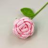 Cor Sólida Rosa Lã Tricotada Tricotada à Mão DIY Flores Falsas Artificiais Casamento Floral Produtos Acabados como Presentes Atacado