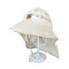 Sombrero de Bebé Jingqi de Verano Delgado Transpirable de Malla con Protección Solar y Cubrecuello para Niños y Niñas de Viaje