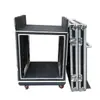 Gabinete Flight Case de Duas Portas 12U16U, Flight Case para Amplificador de Potência, Gabinete de Áudio, Gabinete para Mesa de Som, Gabinete à Prova de Choque