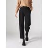 Calça reta cropped quente de alta qualidade 2023 Inverno nova moda casual cintura alta calça de tubo feminina preta