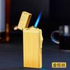 PL176 Langsheng Creative Metal Chama Azul Inflável Windproof Lighter personalizado superfície escovada presente isqueiro