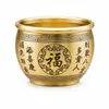 Popular Jarra de Ornamentos de Couplet Oito Tesouros em Latão, Pote da Fortuna, Decoração de Mesa Atrai-Riqueza, Peça Decorativa de Artesanato em Cobre