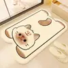 Alfombra de Piso de Animales de Dibujos Animados Imitación Cachemir para Baño Absorbente de Agua Antideslizante Felpudo Resistente a Manchas para Baño Alfombra de Fácil Cuidado