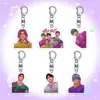 Chaveiro Acrílico Anime Kpop Demon Slayer Grupo Feminino Mercadoria Gaza Masculino Fantasma Chaveiro de Mochila