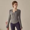 Roupas de Yoga de Alta Qualidade para Mulheres, Tops Esportivos Casuais para Corrida na Primavera e Outono, Camisetas de Manga Longa, Roupas de Fitness, Roupas de Treino de Pilates