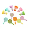Raquete de badminton em miniatura brilhante acessórios de resina DIY feitos à mão gel creme chaveiro de geladeira acessórios de cabelo
