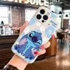 Puntada de Flor Azul es Adecuada para Funda de Teléfono Móvil Apple 15 Transfronteriza 16Promax Iphone17 Dibujos Animados 14 Todo Incluido 13