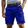 Shorts de trabalho de cor sólida multi-bolsos europeus e americanos mais vendidos 2026 da Shein TK, apresentando um design moderno e um corte casual e folgado.