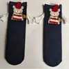 Calcetines de mano transfronterizos personalizados calcetines lindos de color monocromático a juego calcetines de media pantorrilla calcetines para las Cuatro Estaciones algodón Navidad novias calcetines de moda