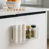 Cesta colgante de almacenamiento para cocina, plástico transparente, sin instalación, estante de almacenamiento colgante multifuncional conveniente y simple para organización