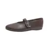 Sapatos Mary Jane prateados de nicho estilo francês para mulheres, novo modelo 2026, bico redondo, corte baixo, fivela de tira única, sapatilhas baixas