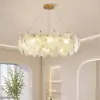 Lámpara de araña de cristal de lujo ligero, Lámpara elegante para sala de estar de villa, Nuevo estilo minimalista posmoderno para dormitorio, Lámparas de lujo para comedor, Estudio