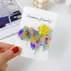 Acessórios de Cabelo YHJ 2023 Novo Clipe de Ácido Acético Flor Presilha de Cabelo Desenho Animado Gato Clipe Lateral Clipe Lateral para Menina Clipe para Franja
