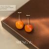Cereja madura ~ simulação de design doce brincos de frutas cereja design único temperamento simples brincos femininos