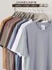 Linda Camiseta Masculina da Moda Retrô 250g Algodão Pesado Espesso Gola Redonda Manga Curta Ami Kaji Top Manga Ombro Larga Solta