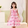 Vestido de Verano de Seda Helada para Niñas, Camisón de Tirantes sin Mangas para Niños, Vestido de Princesa de Verano para Niñas, Vestido de Casa para Niños Mayores