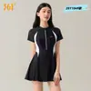 Traje de baño 361 para mujer, novedad de 2025, traje de baño conservador para gorditas, adelgazante, talla grande, para aguas termales, para adultos.