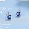 Brincos de zircão de cor quadrada de luxo europeus e americanos design de personalidade de moda senhoras brincos transfronteiriços atacado