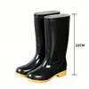 Botas de Lluvia para Mujer de Caña Alta y Tacón Bajo de Primavera y Verano, Zapatos de Goma Impermeables y Antideslizantes para Mujer, Botas de Lluvia Largas de Caña Alta para Cocina, Zapatos de Trabajo para Mujer